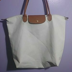 Large White LONGCHAM bag